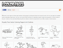 Tablet Screenshot of icolorpages.com